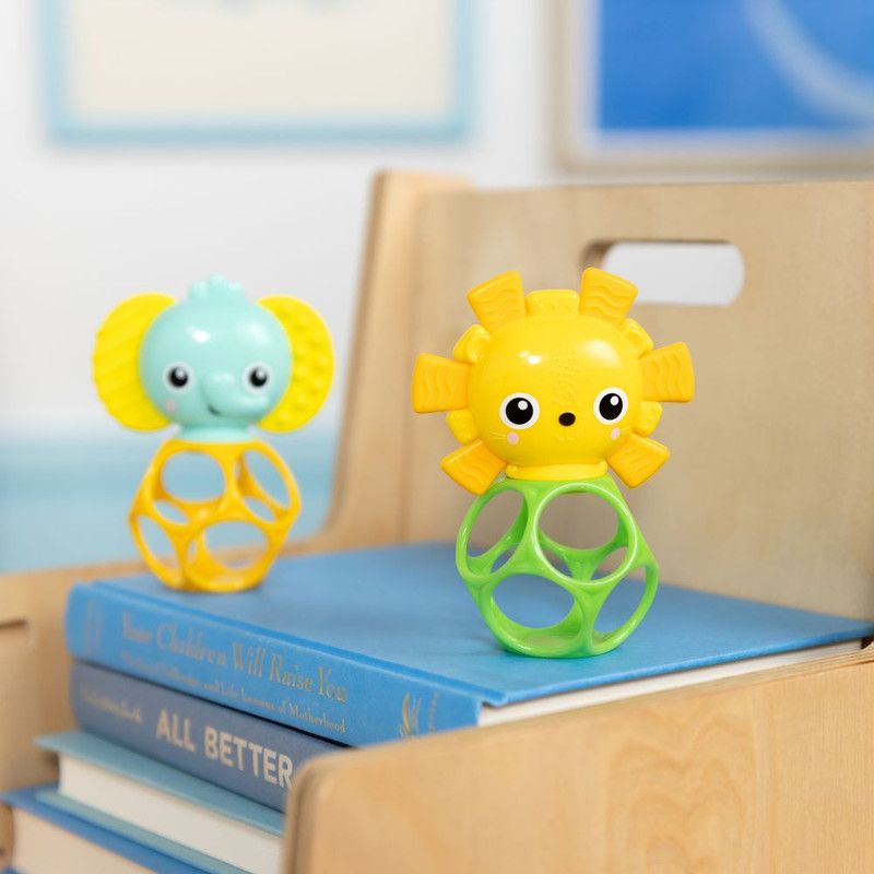 Bright Starts - Soother Pals Teether Toy - Lion/Elephant - 2 Pcs