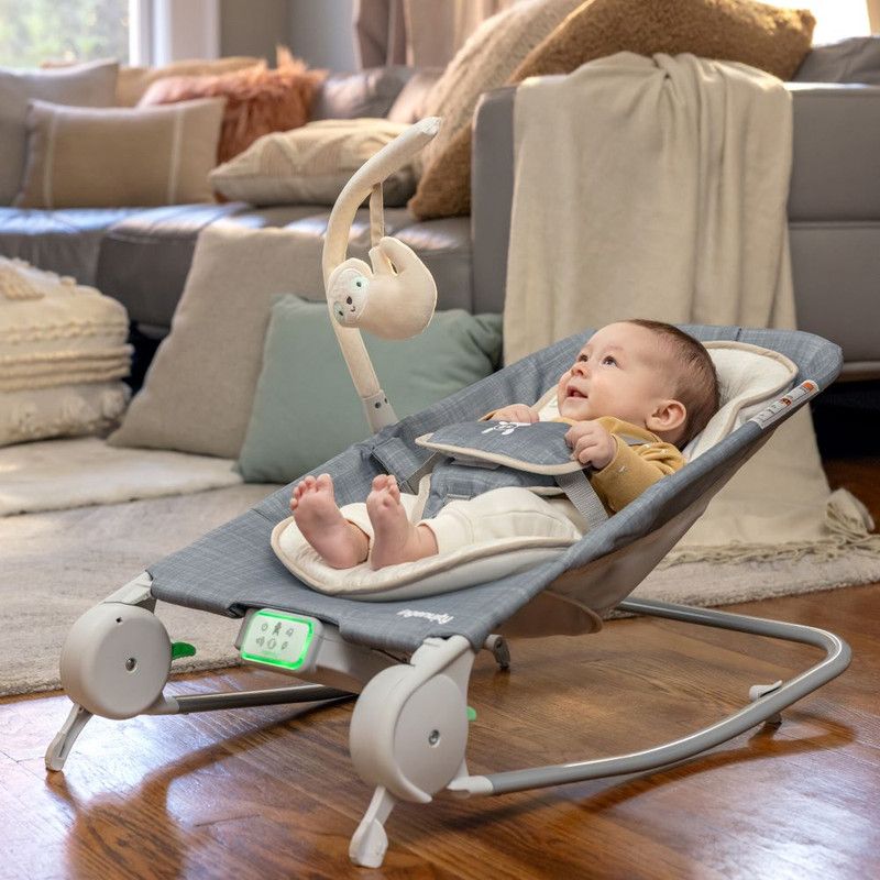 Ingenuity - Happy Belly Rock To Bounce Bouncer And Rocker Seat - Parker