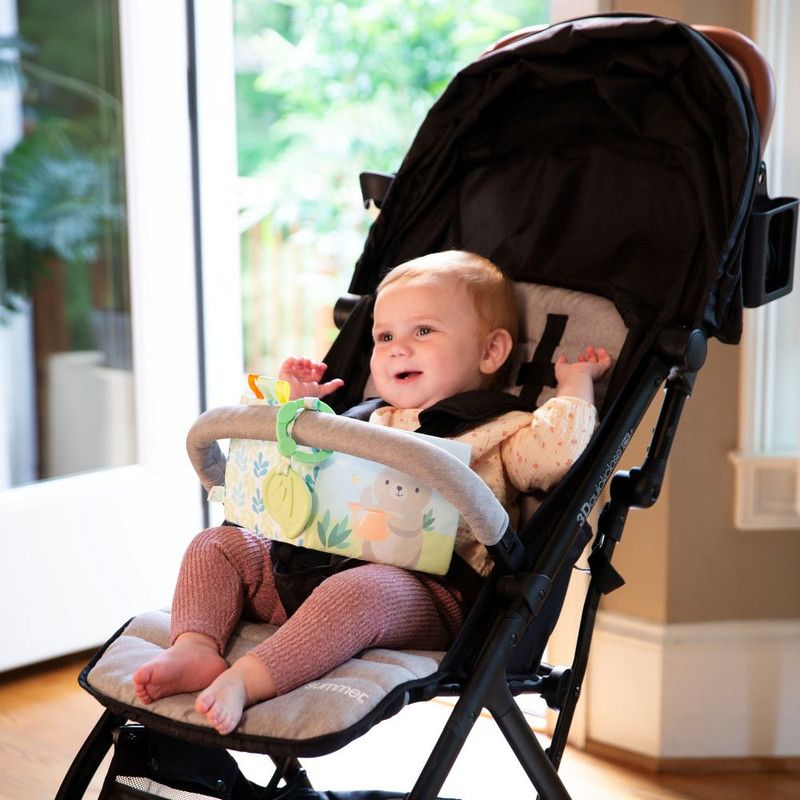 Ingenuity - Soft Book Stroller And Crib Toy - Nate The Bear