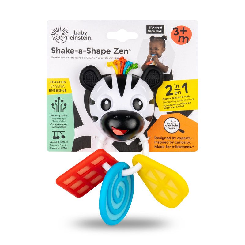 Baby Einstein - 2-In-1 Shake-a-Shape Zen Teether Toy