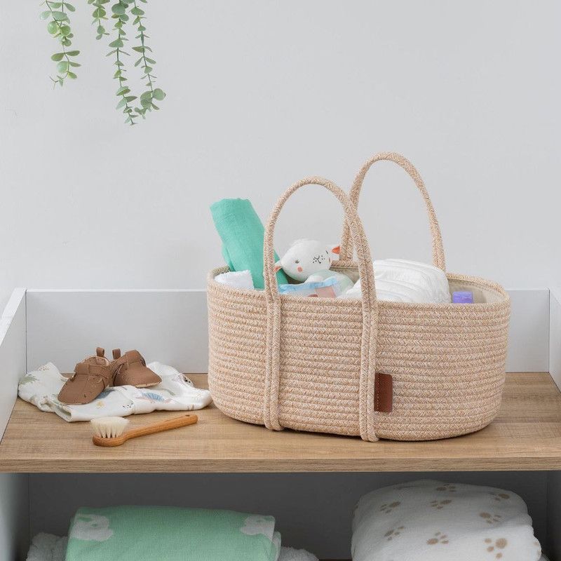 Clevamama - Baby Diaper Caddy - Cream