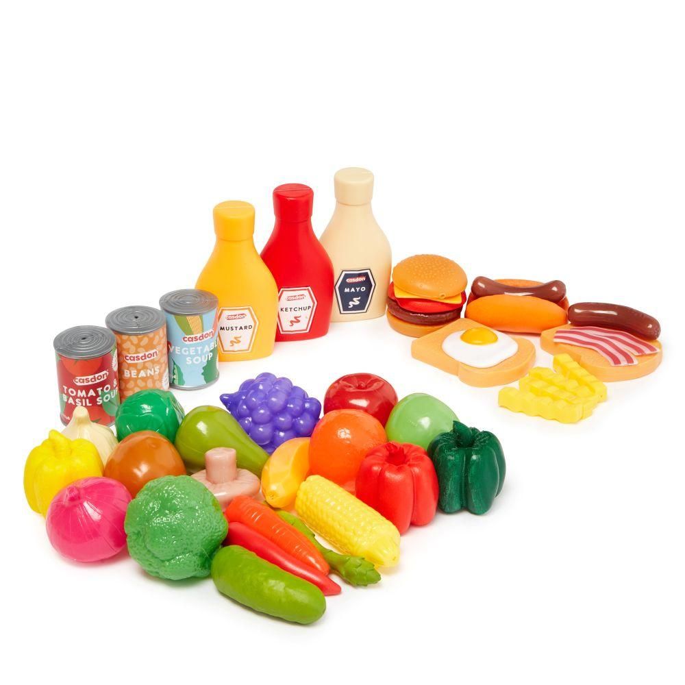 Casdon - Play Food Set - Pack of 1 - 44 Pcs