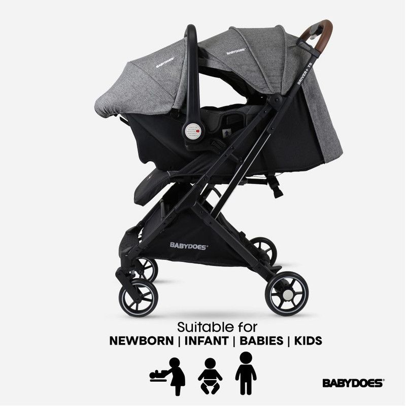 Babydoes - Stroller With Travel System - Grey