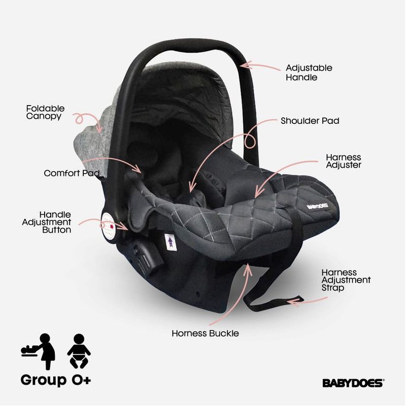 Babydoes - Stroller With Travel System - Grey