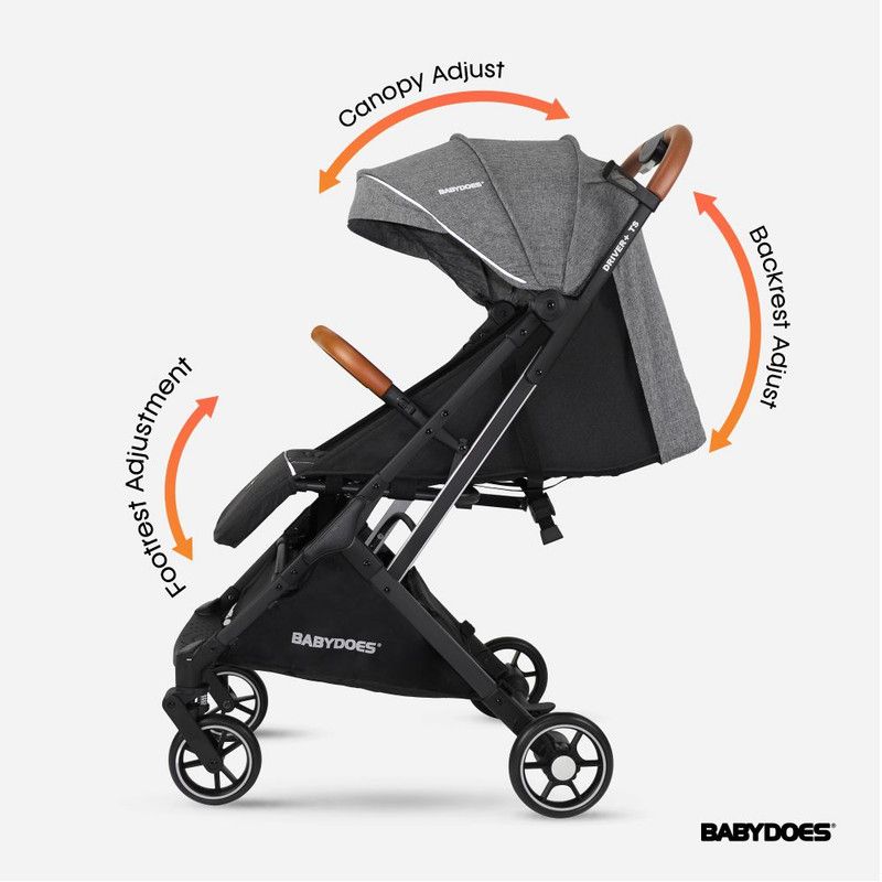 Babydoes - Stroller With Travel System - Grey