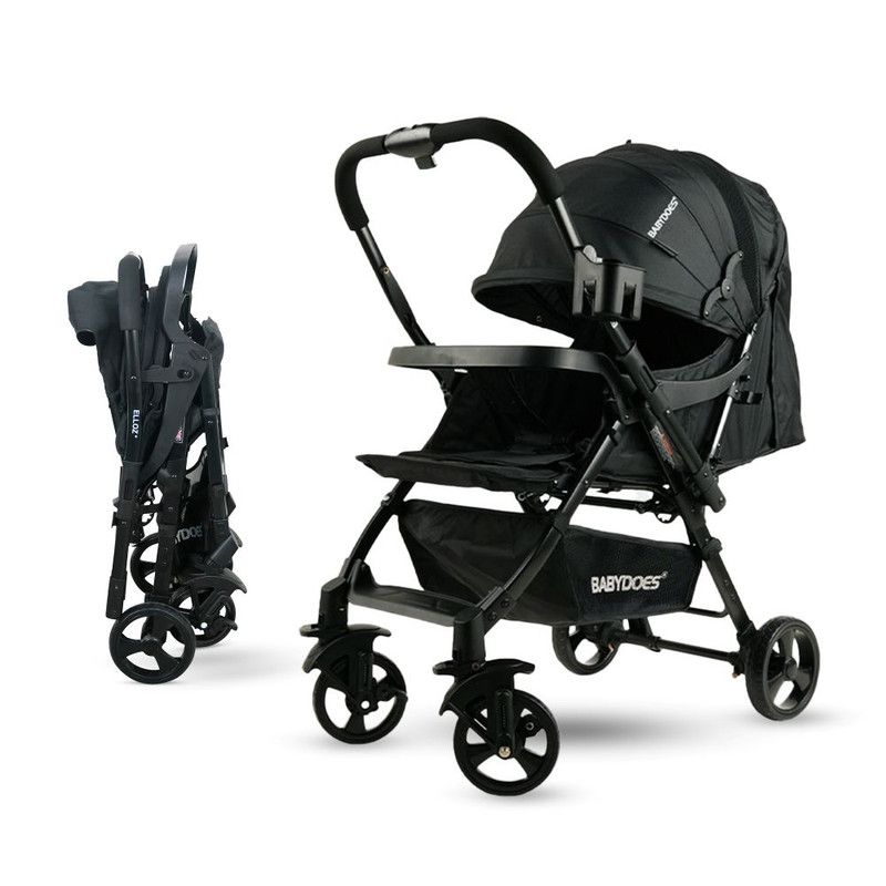 Babydoes - Elloz + Baby Stroller Reversible Handle - Black