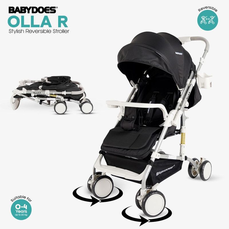 Babydoes - Olla R Baby Stroller Reversible Handle - Black