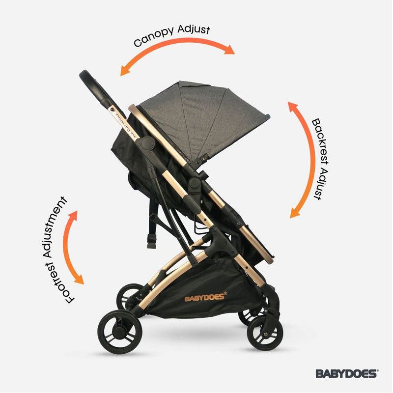 Babydoes - Pronto Rts Reversible Travel System - Dark Grey