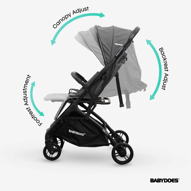 Babydoes - Pronto + Baby Stroller - Dark Grey