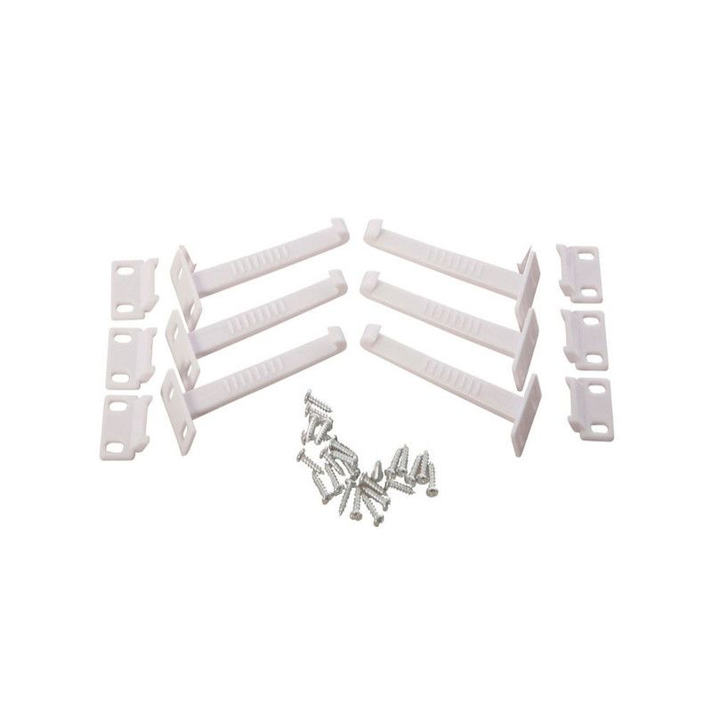 Dreambaby - Safety Catches Self-Locking Kit - White - 6 Pcs