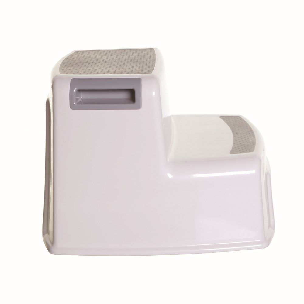 Dreambaby - 2-UP Toddler Step Stool, Slip Resistant - White & Grey