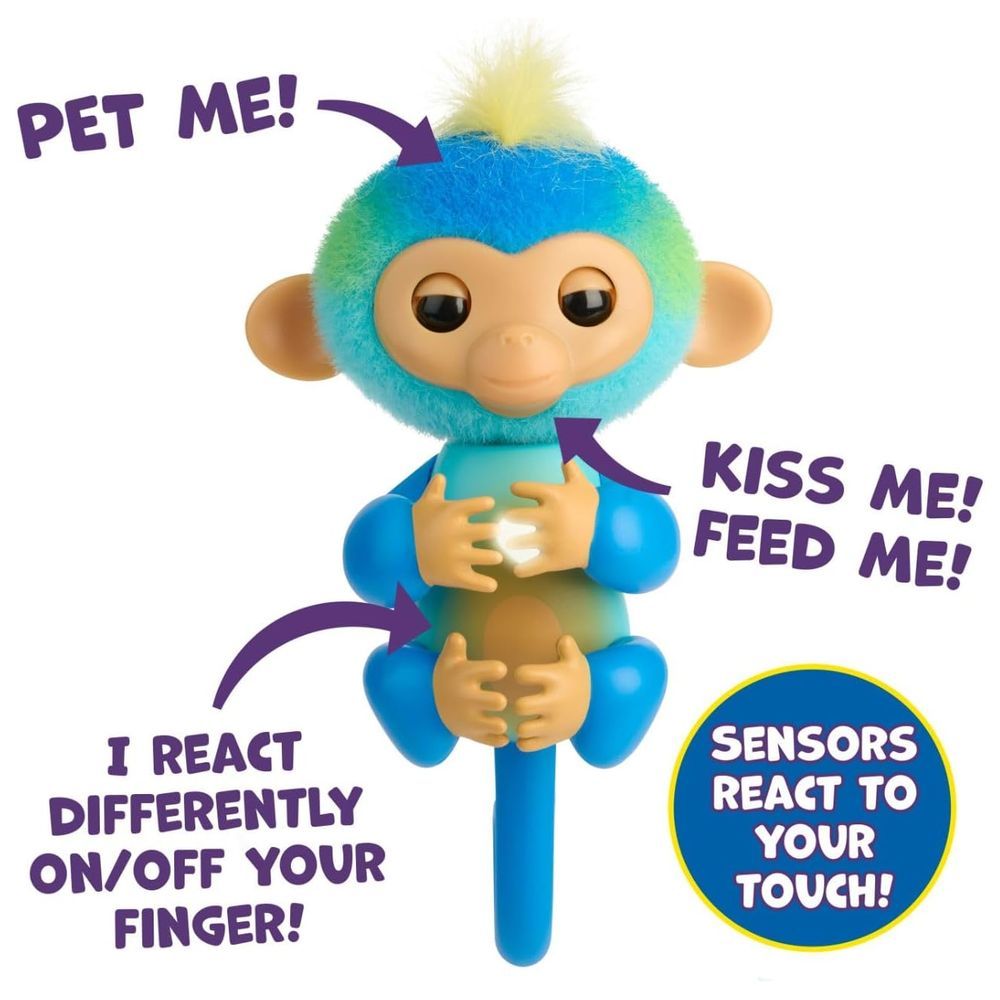 Wow Wee - Fingerlings Monkey Toy - Blue Leo