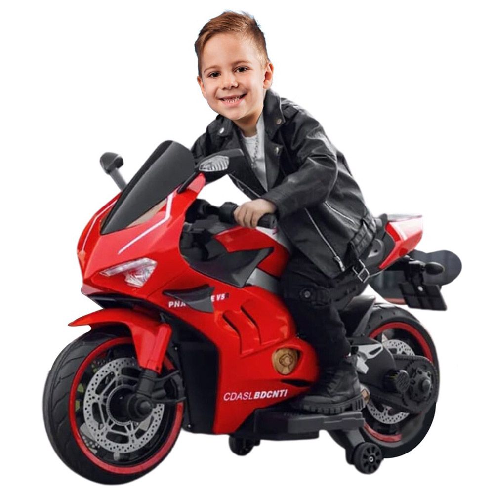 Megastar - Ride On V5 Kids Electric 12 V Motorcycle - Red