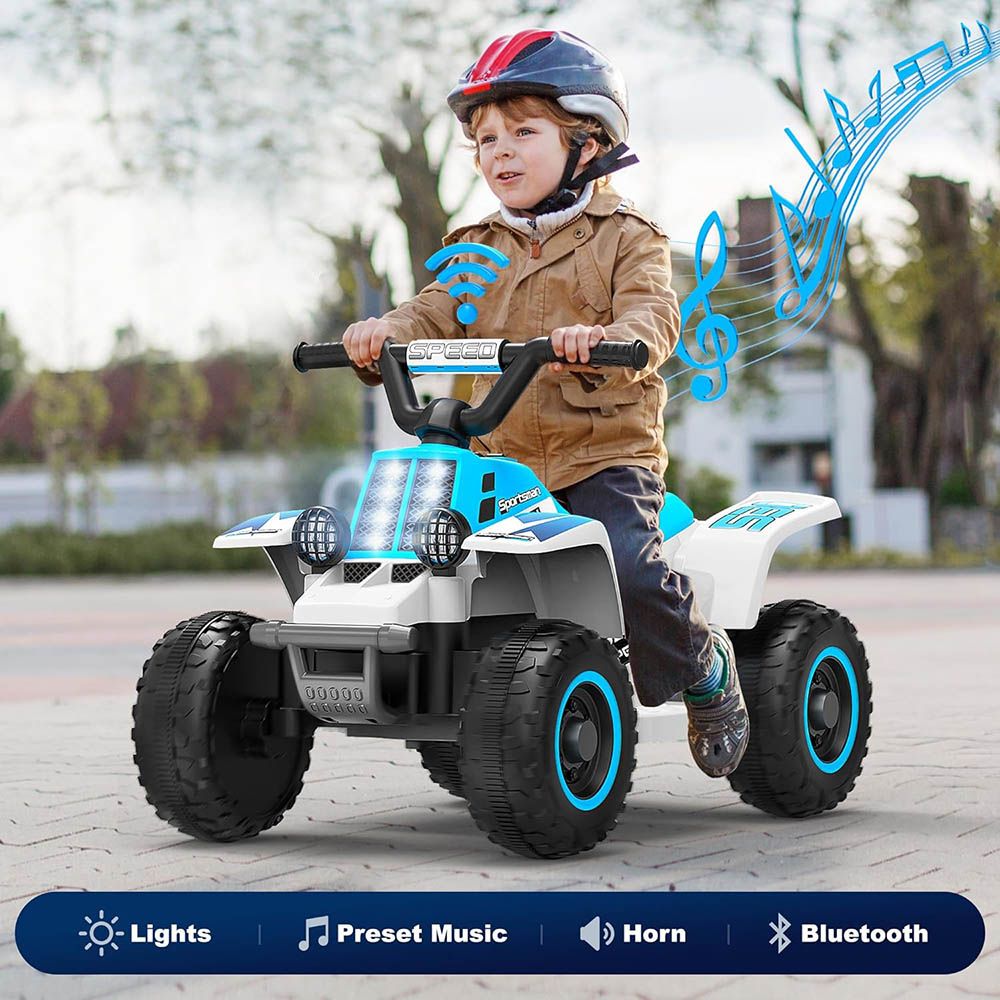 Megastar - All-Terrain Toddler Ride On ATV Cruiser - Blue - 6 V