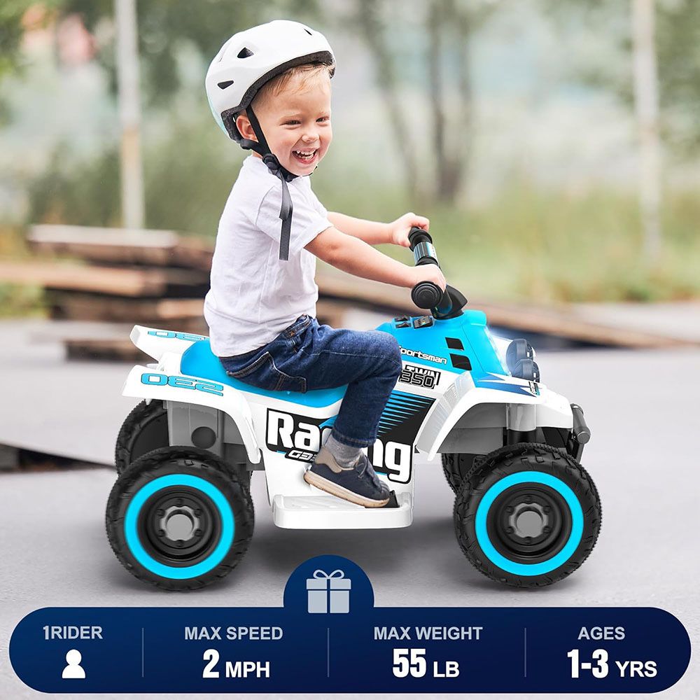 Megastar - All-Terrain Toddler Ride On ATV Cruiser - Blue - 6 V