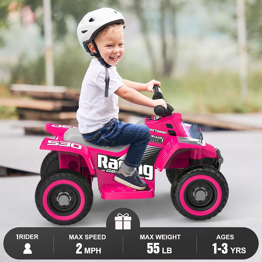 Megastar - All-Terrain Toddler Ride On ATV Cruiser - Pink - 6 V