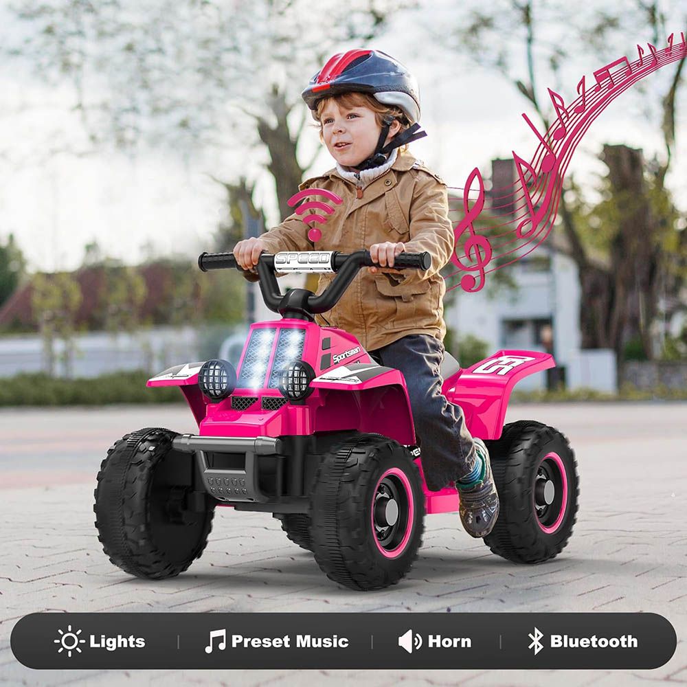 Megastar - All-Terrain Toddler Ride On ATV Cruiser - Pink - 6 V