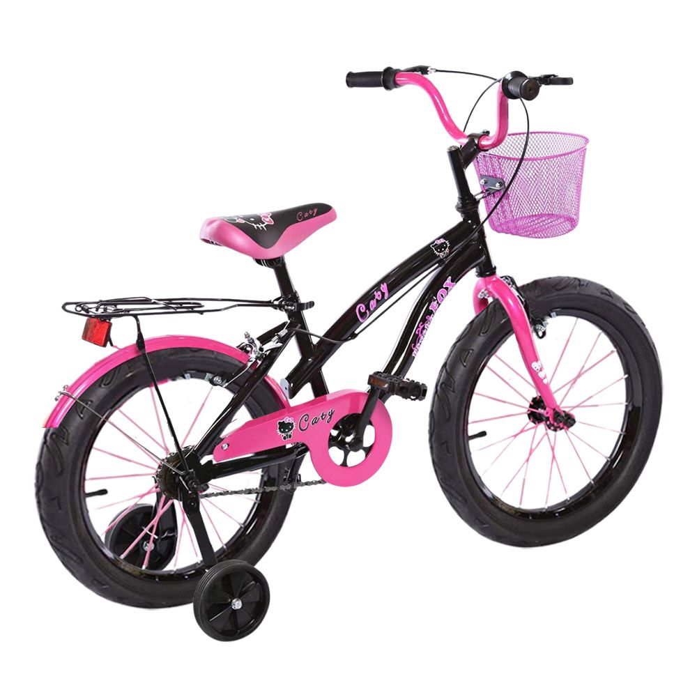 Megastar - Fox 12-Caty Bike With Training Wheels - Black/Pink - 20-inch