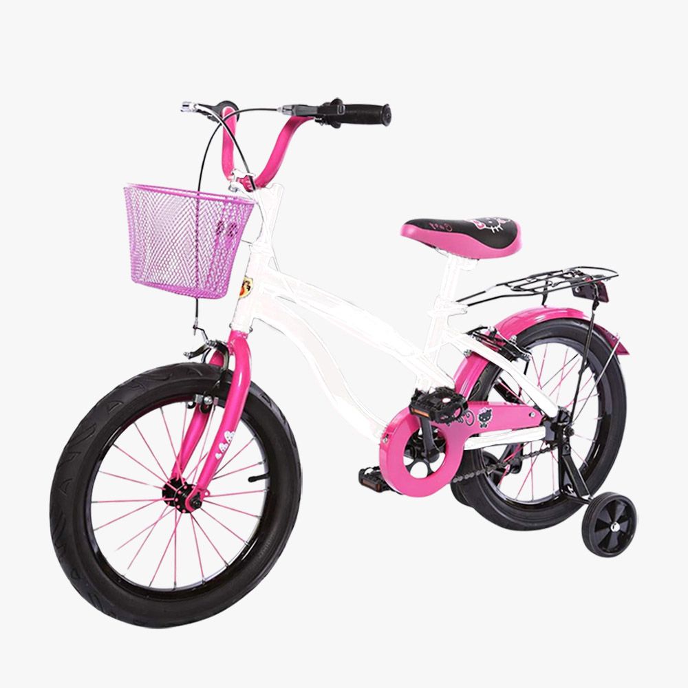 Megastar - Fox 12-Caty Bike With Training Wheels - White/Pink - 20-inch