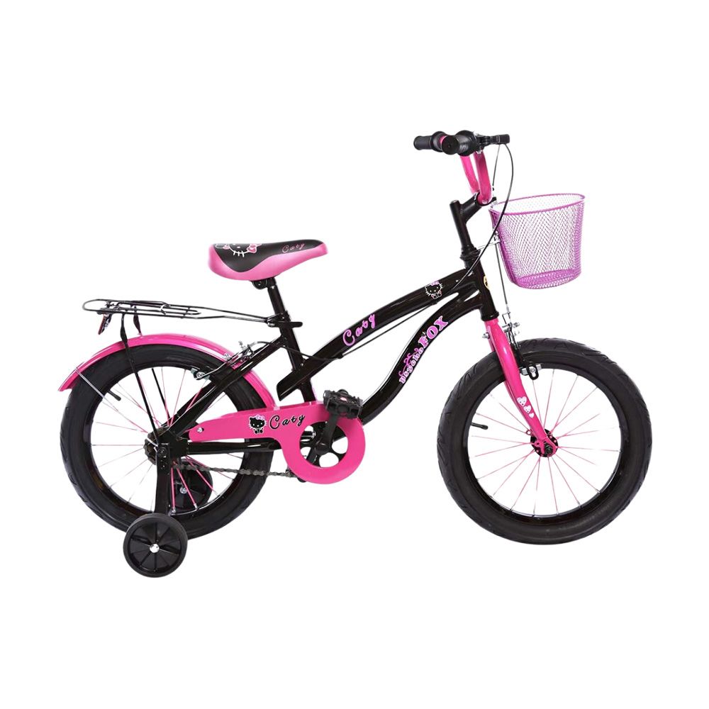 Megastar - Fox 12-Caty Bike With Training Wheels - Black/Pink - 16-inch