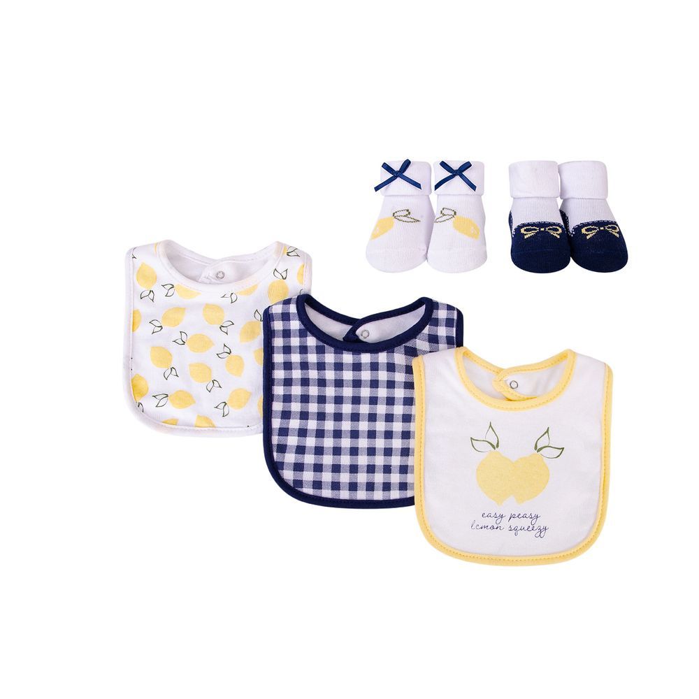 Hudson Childrenswear - 5pc -Set - Bib & Booties - Amalfi Coast