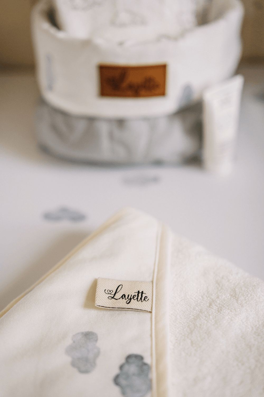 Layette - Luxury Bamboo Towel - Clouds