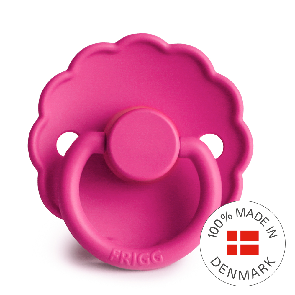 Frigg - Daisy Latex Baby Pacifier 0-6M - 1pc - Size1 - Fuchsia