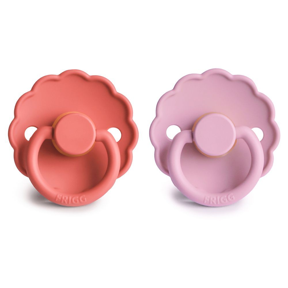 Frigg - Daisy Latex Baby Pacifier 6-18M - 2pcs - Size2 - Poppy/Lupine