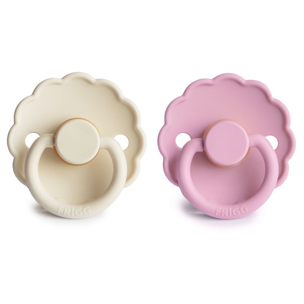 Frigg - Daisy Latex Baby Pacifier 0-6M - 2pcs - Size1 - Cream/Lupine