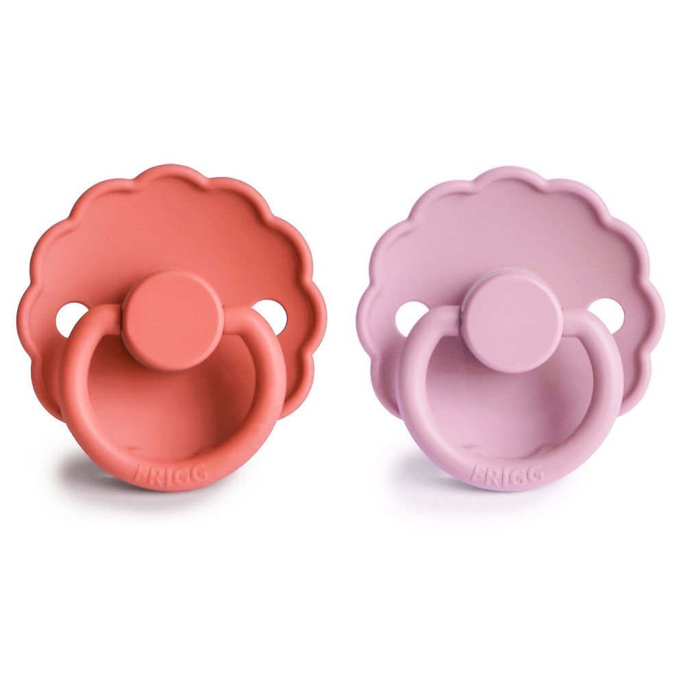 Frigg - Daisy Silicone Baby Pacifier 0-6M - 2pcs - Size 1 - Poppy/Lupine