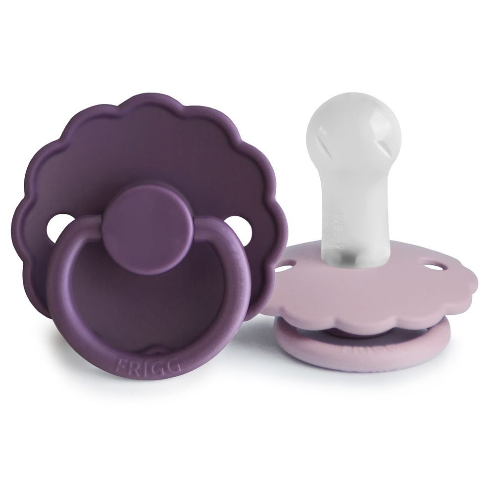 Frigg - Daisy Silicone Baby Pacifier 6-18M - S2 - Violet Dream/Soft Lilac - 2 Pcs