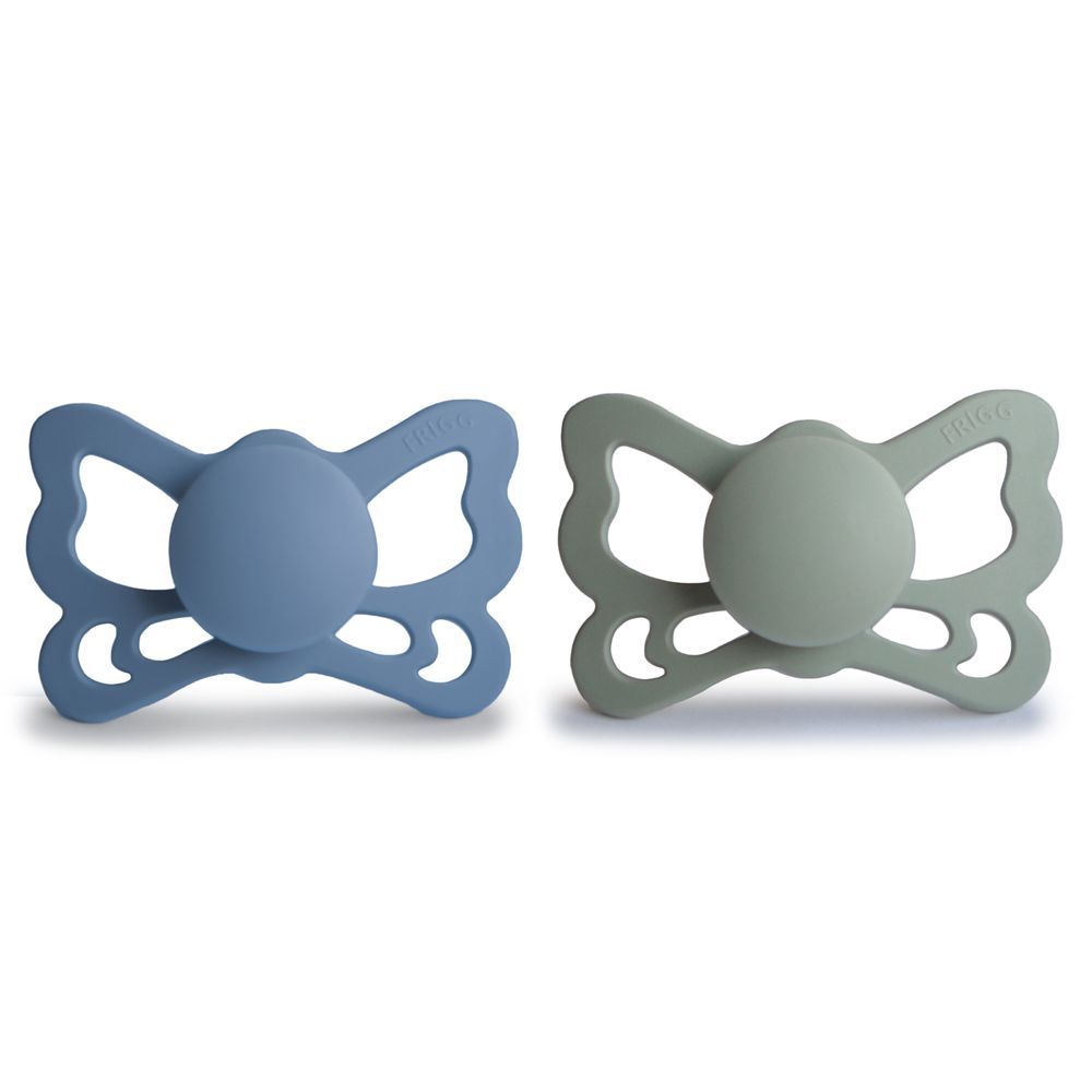 Frigg - Butterfly Anatomical Pacifier 6-18M - S2 - Ocean View/Sage - 2 Pcs