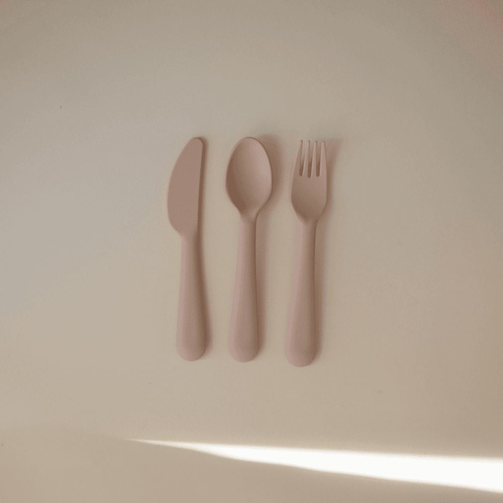 Mushie - Dinnerware Cutlery Set - Blush - 3 Pcs