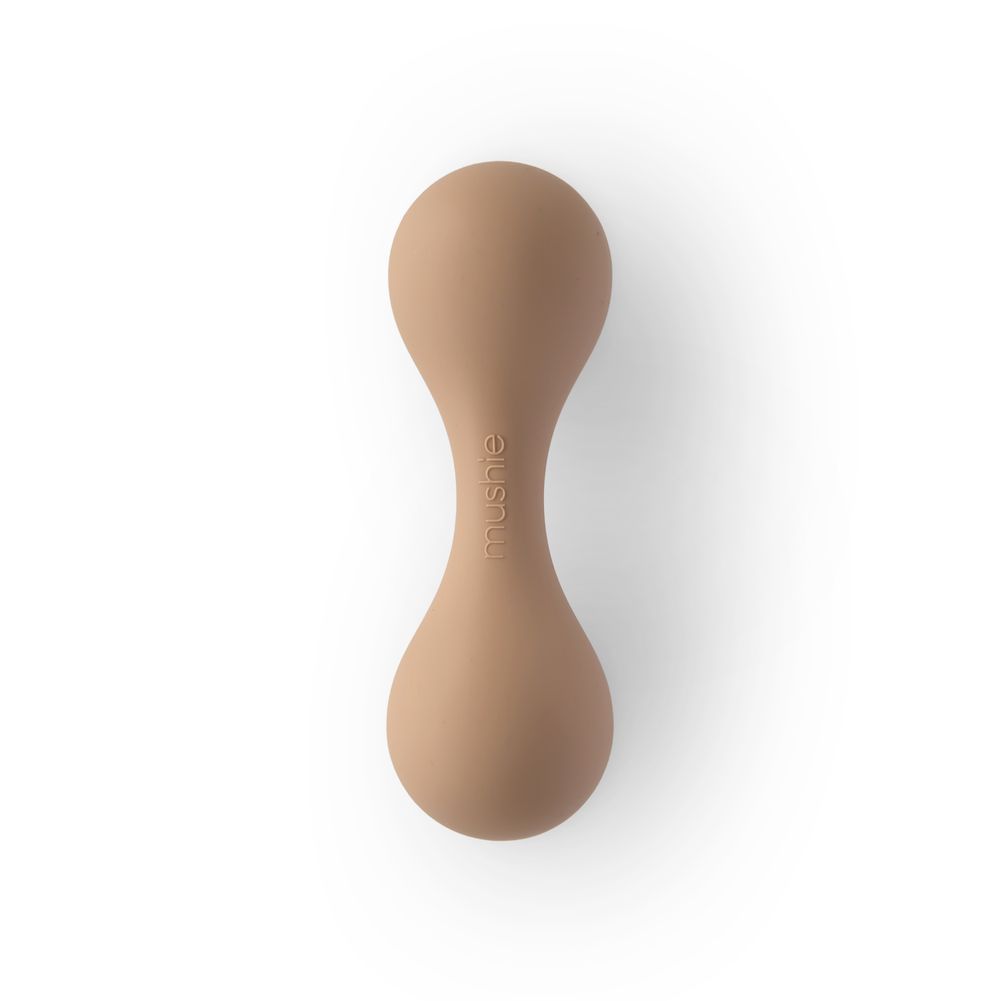 Mushie - Silicone Baby Rattle Toy - Natural