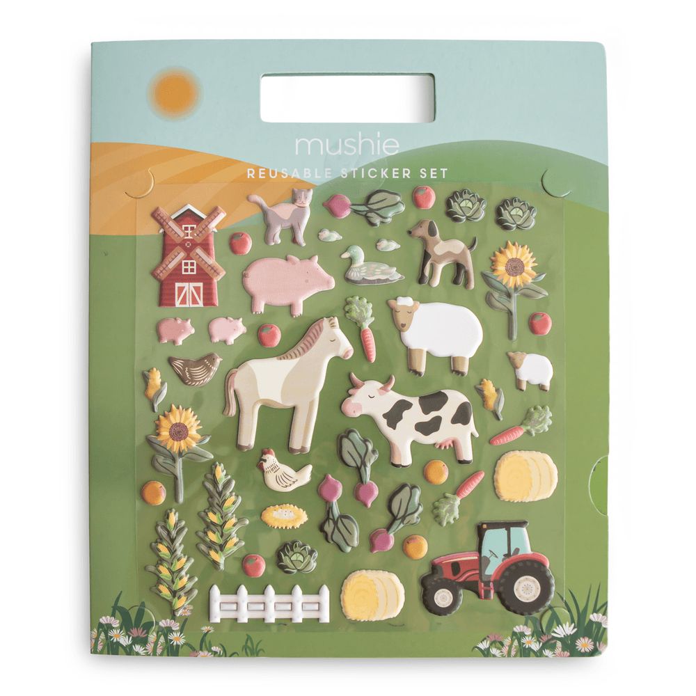 Mushie - Reusable Sticker Set - Farm - 50pcs