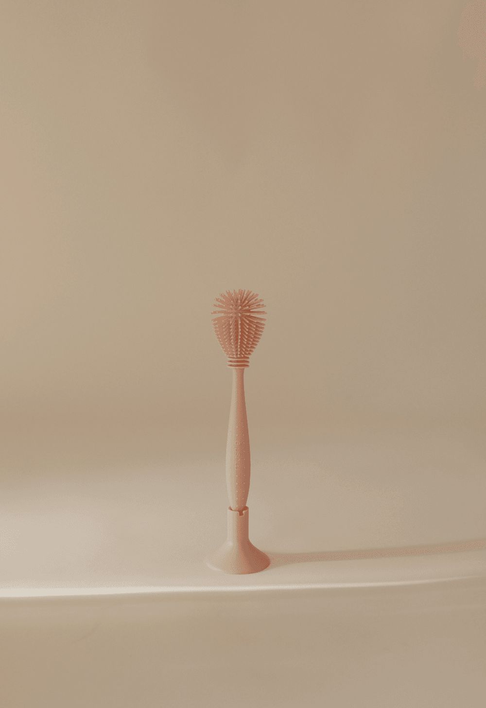 Mushie - Silicone Baby Bottle Brush - Blush