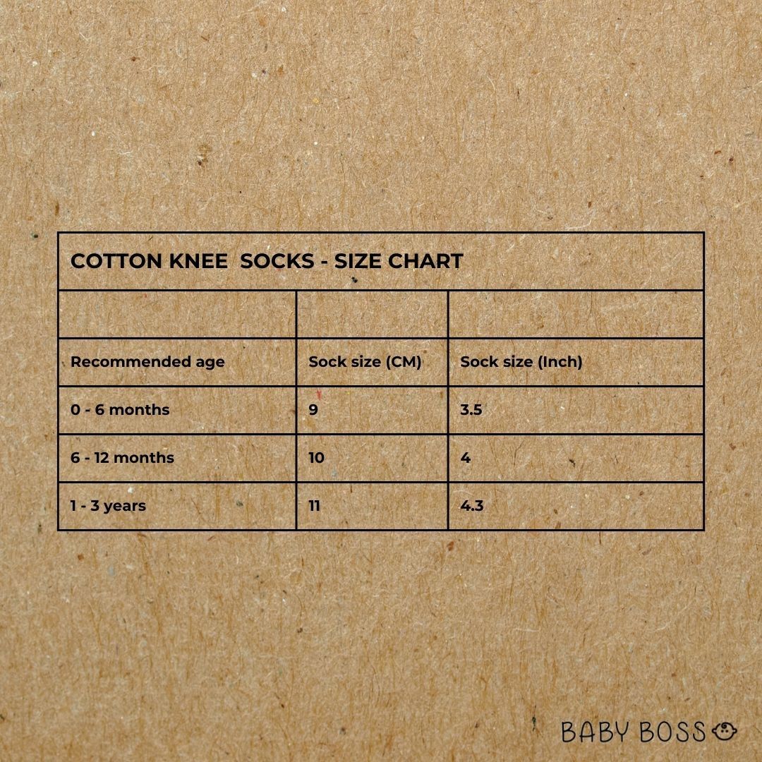 Baby Boss - Cotton Knee Socks - Dark Grey