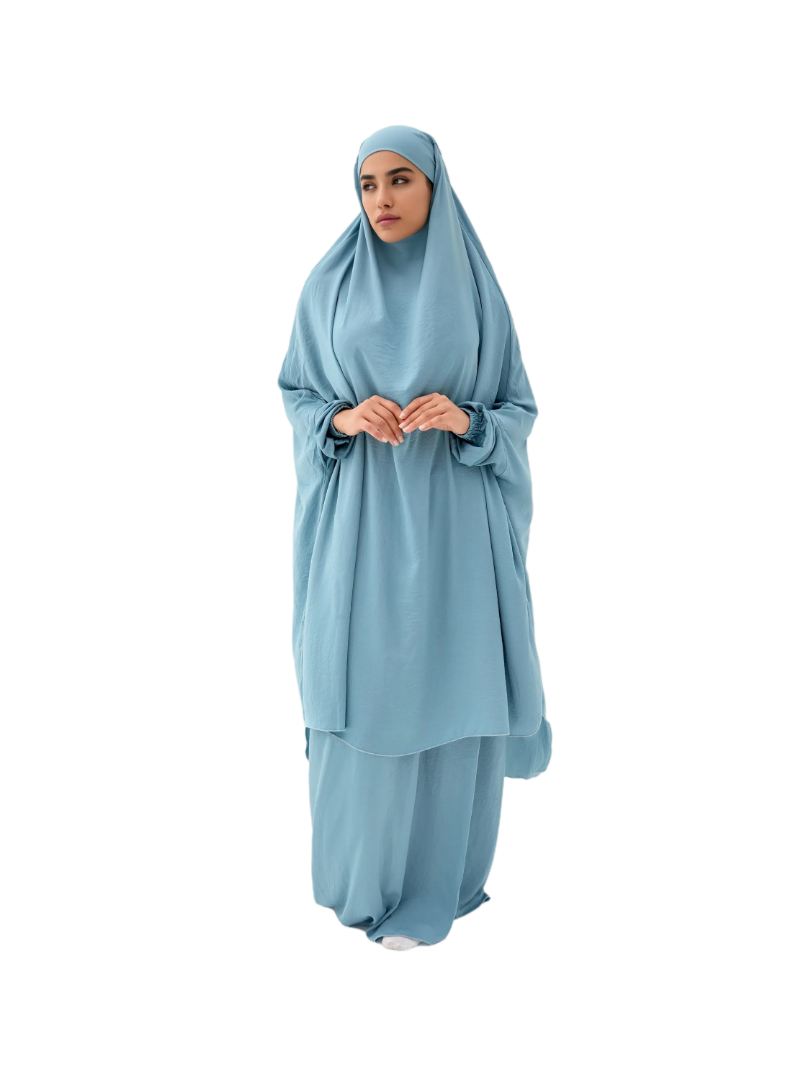 The Modest Company - 2pc-Set - Skirt And Jilbab Top - Ice Queen Blue - Free Size