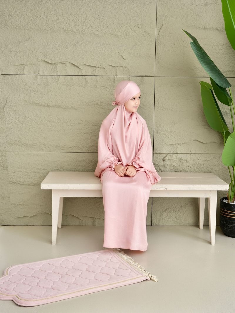 The Modest Company - 2pc-Set - Skirt And Jilbab Top - Pink Velvet