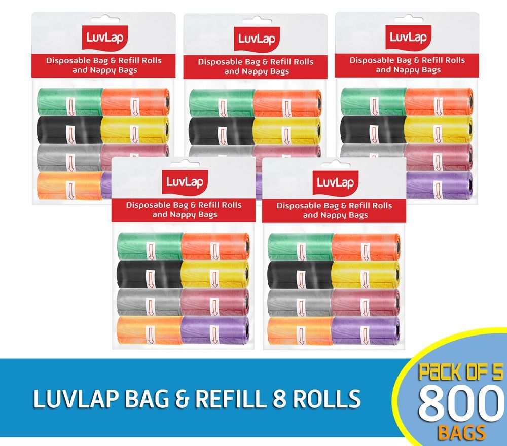 Luvlap - Garbage Bag And Refill Rolls - Pack of 5 - 800pcs