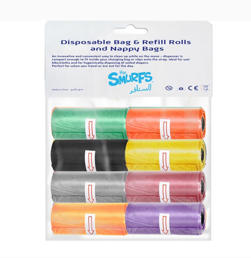 Smurfs - Garbage Bag And Refill Rolls - Pack of 3 - 480pcs