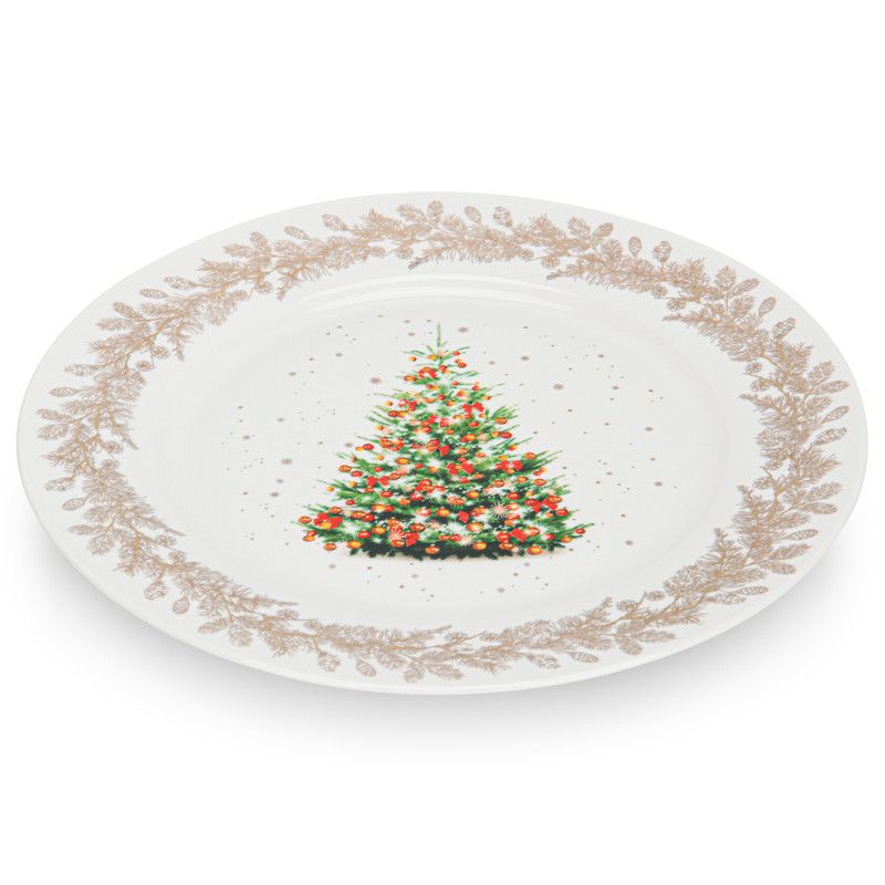 Fissman - Christmas Collection Bone China Plate Set - 27 cm - 2 Pcs