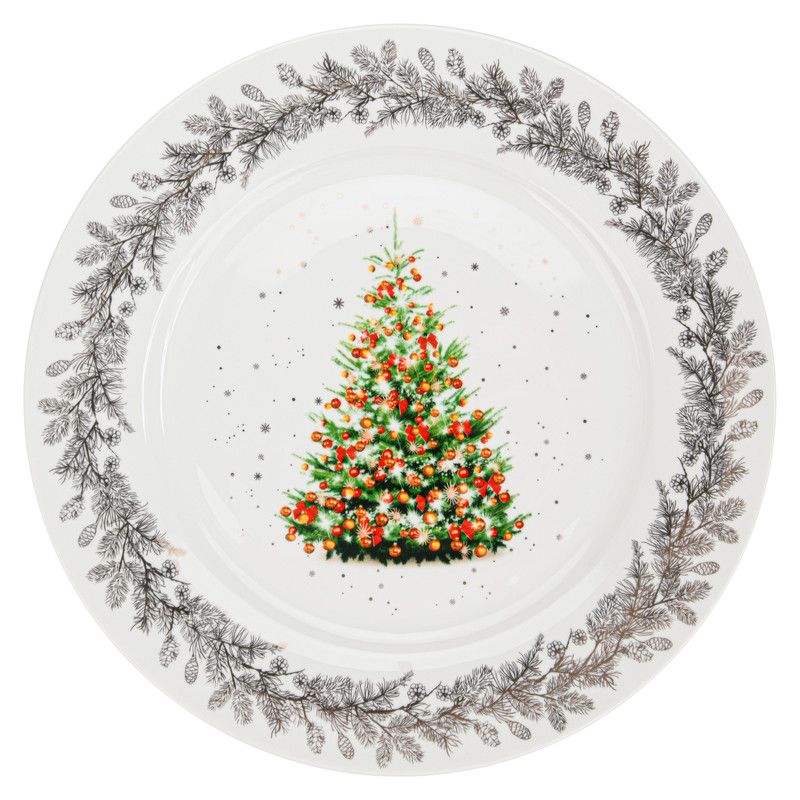 Fissman - Christmas Collection Bone China Plate Set - 27 cm - 2 Pcs