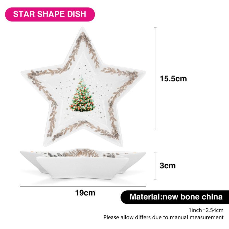 Fissman - Christmas Collection Star Shaped Bone China Dish