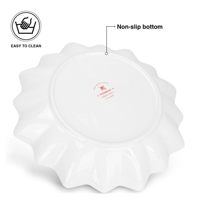 Fissman - Christmas Collection Bone China Polygon Dish - 24 cm