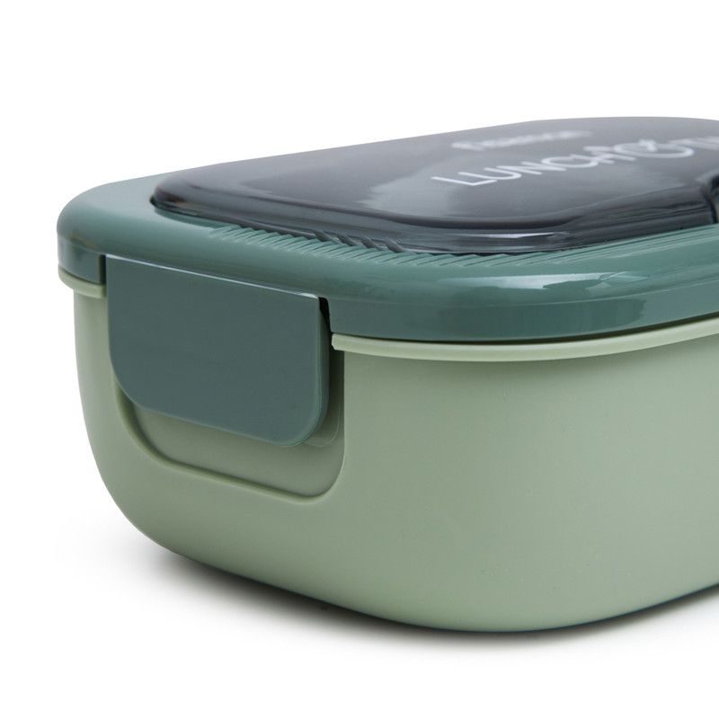 Fissman - Two Compartment Plastic Lunch Box - Green - 1000ml