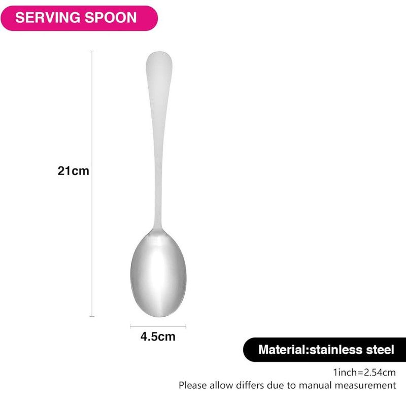 Fissman - Flavia Series Stainless Steel Serving Spoon - Pack of 2 - 21cm