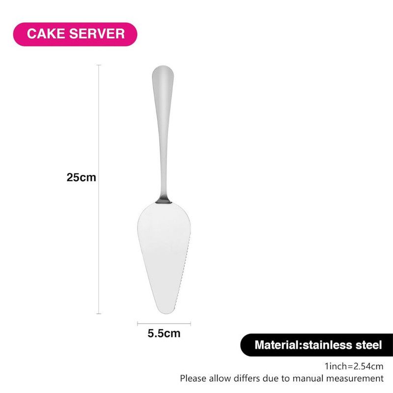 Fissman - Flavia Series Stainless Steel Cake Server - Pack of 2 - 25cm