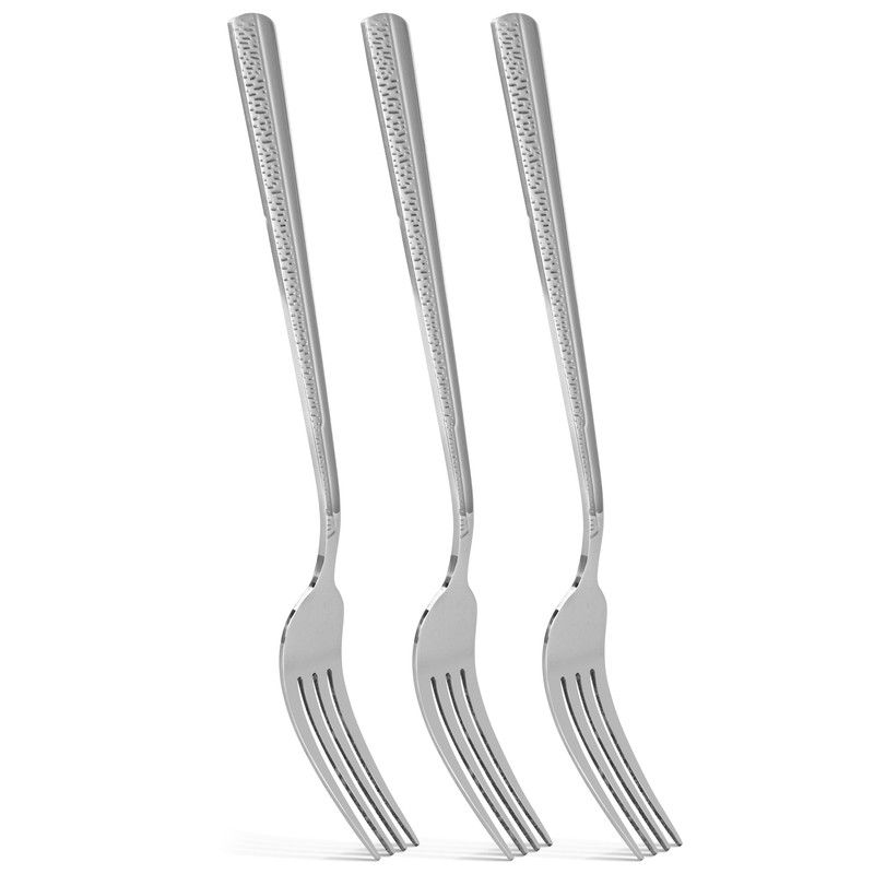 Fissman - Flor Series Stainless Steel Dinner Fork Set - 3 Pcs - 20cm