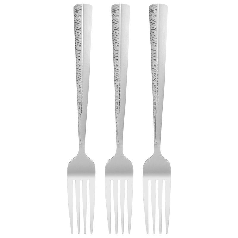 Fissman - Flor Series Stainless Steel Dinner Fork Set - 3 Pcs - 20cm